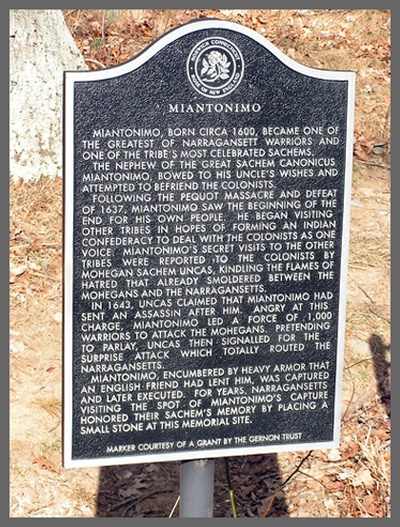1841 Miantonomo Plaque