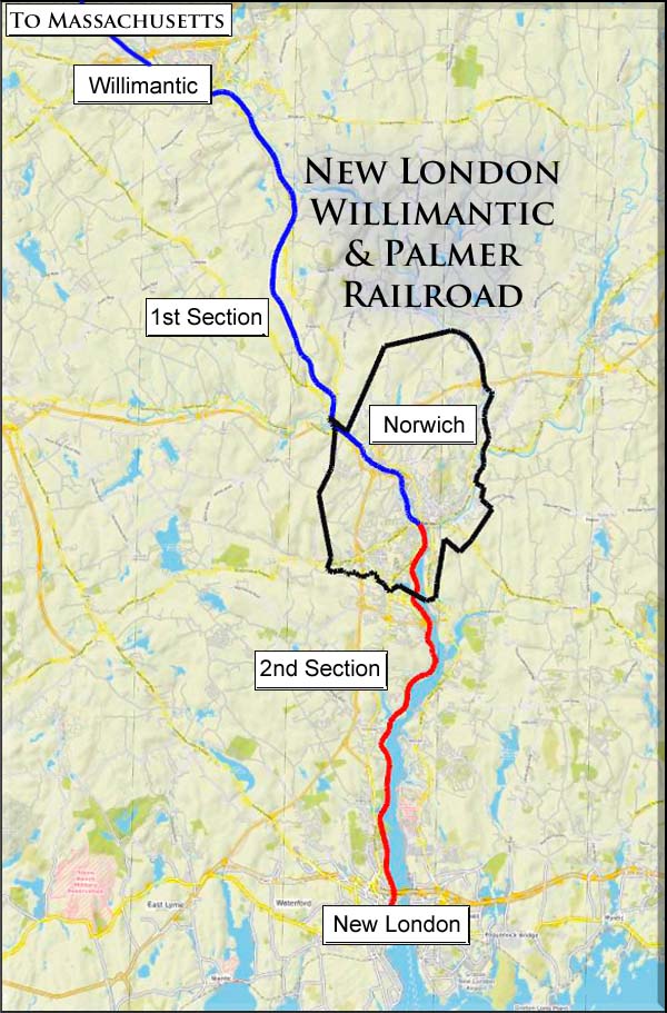 1848 1861 New London WIllimantic Palmer RR