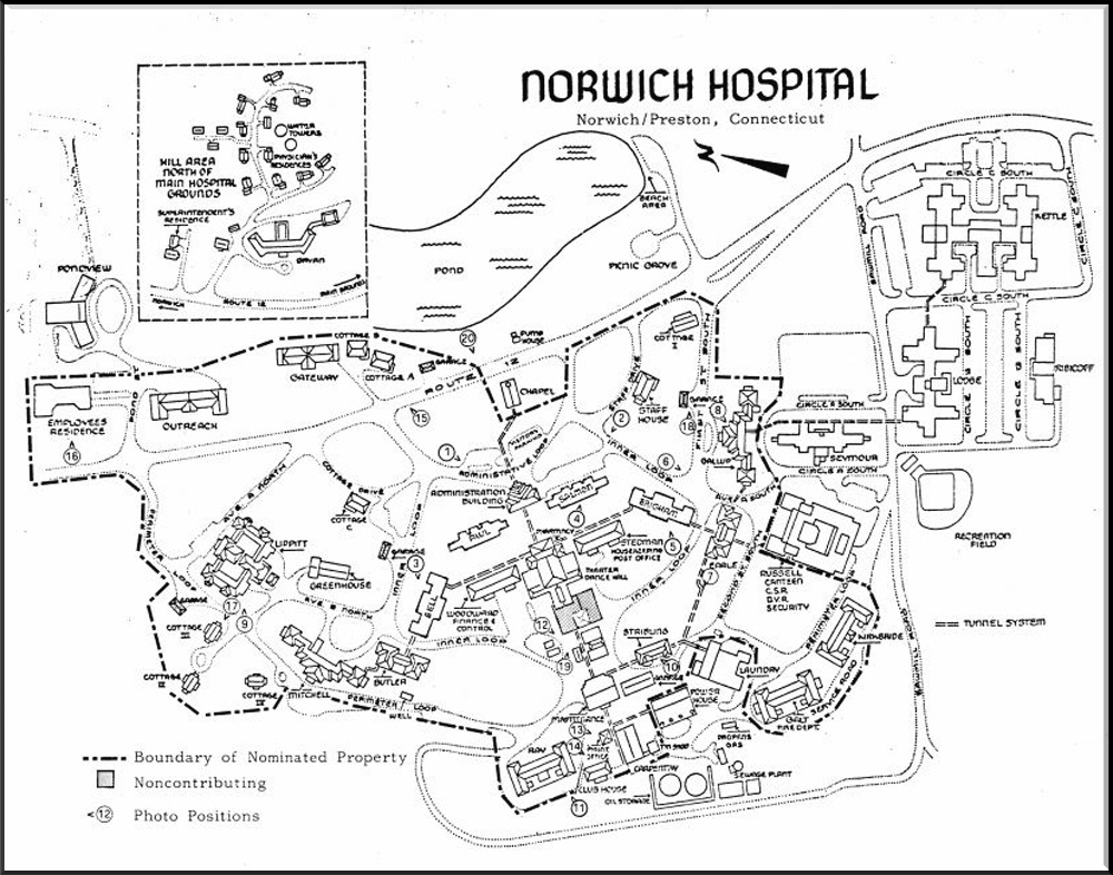 Norwich State Hospital Map