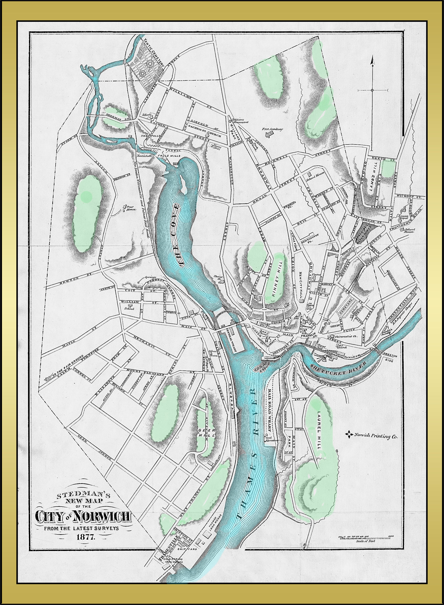 1877 Stedmans Norwich Map