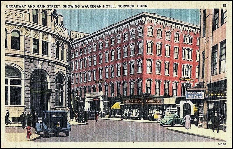 Wauregan Hotel Postcard 1947 1 E1616243129288