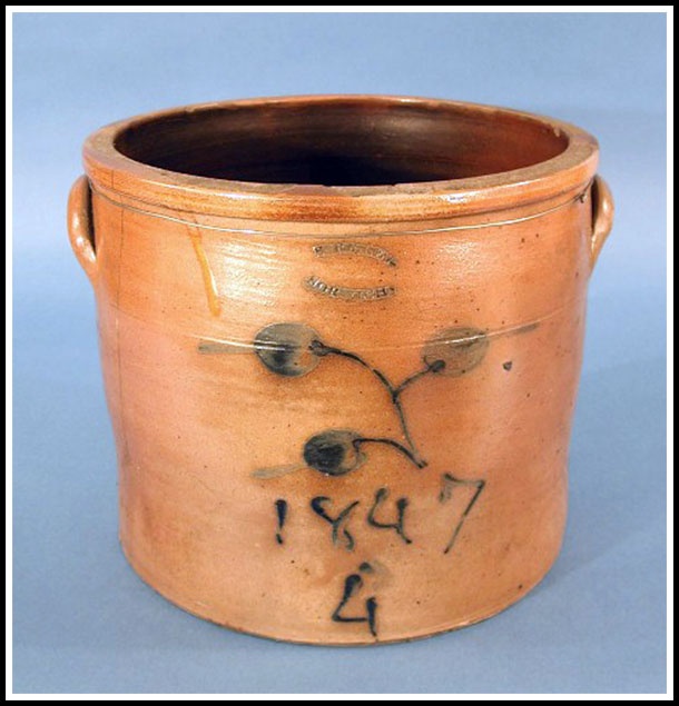 1835 1875 Sidney Risley Crock