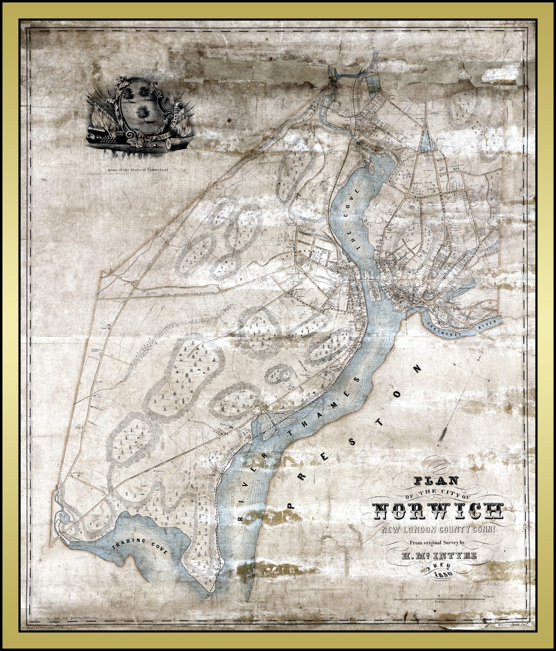 1850 Plan Of Norwich McIntyre 2500 Scaled