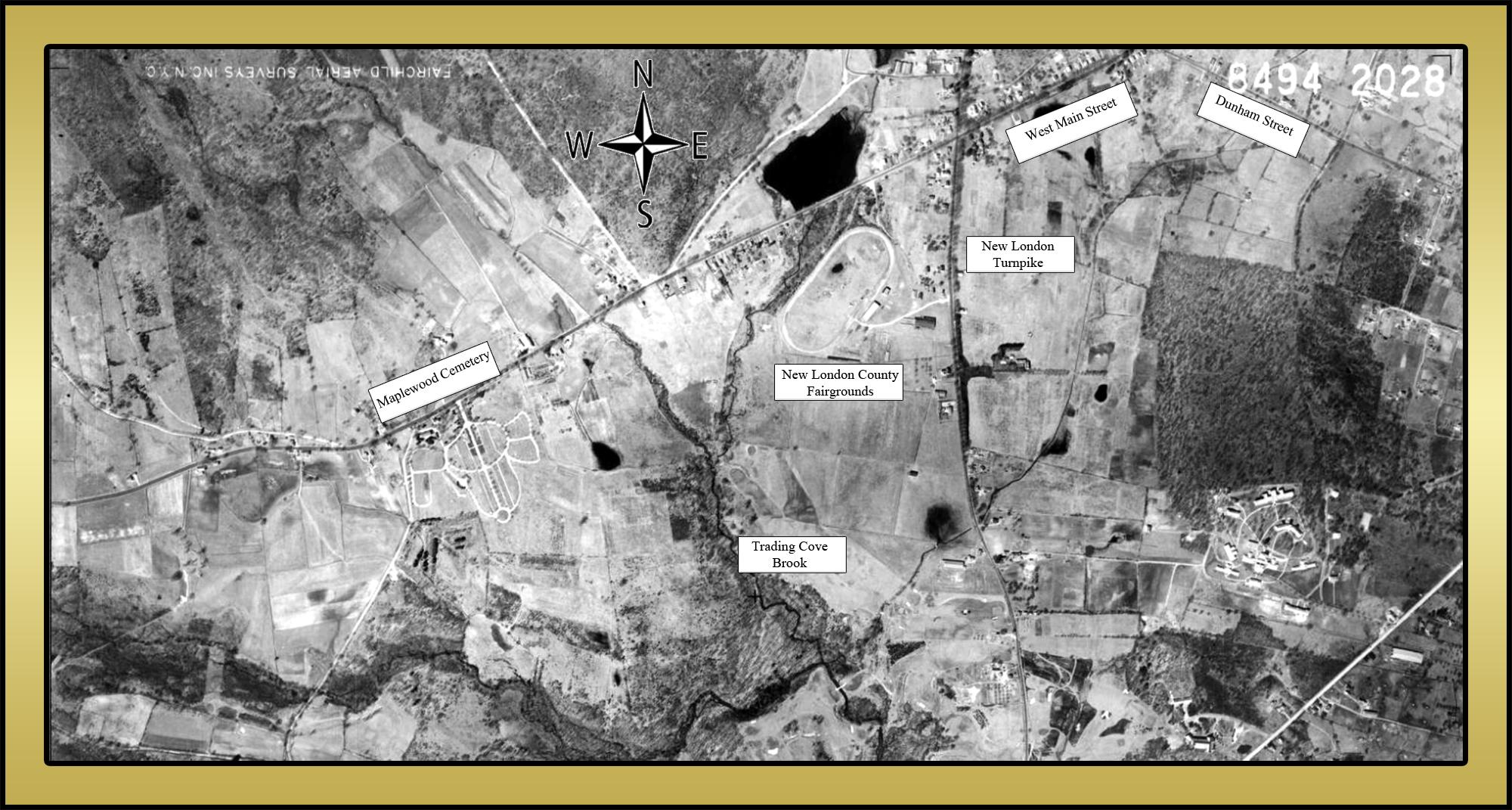 1934 Aerial Map Of Norwich Annotated