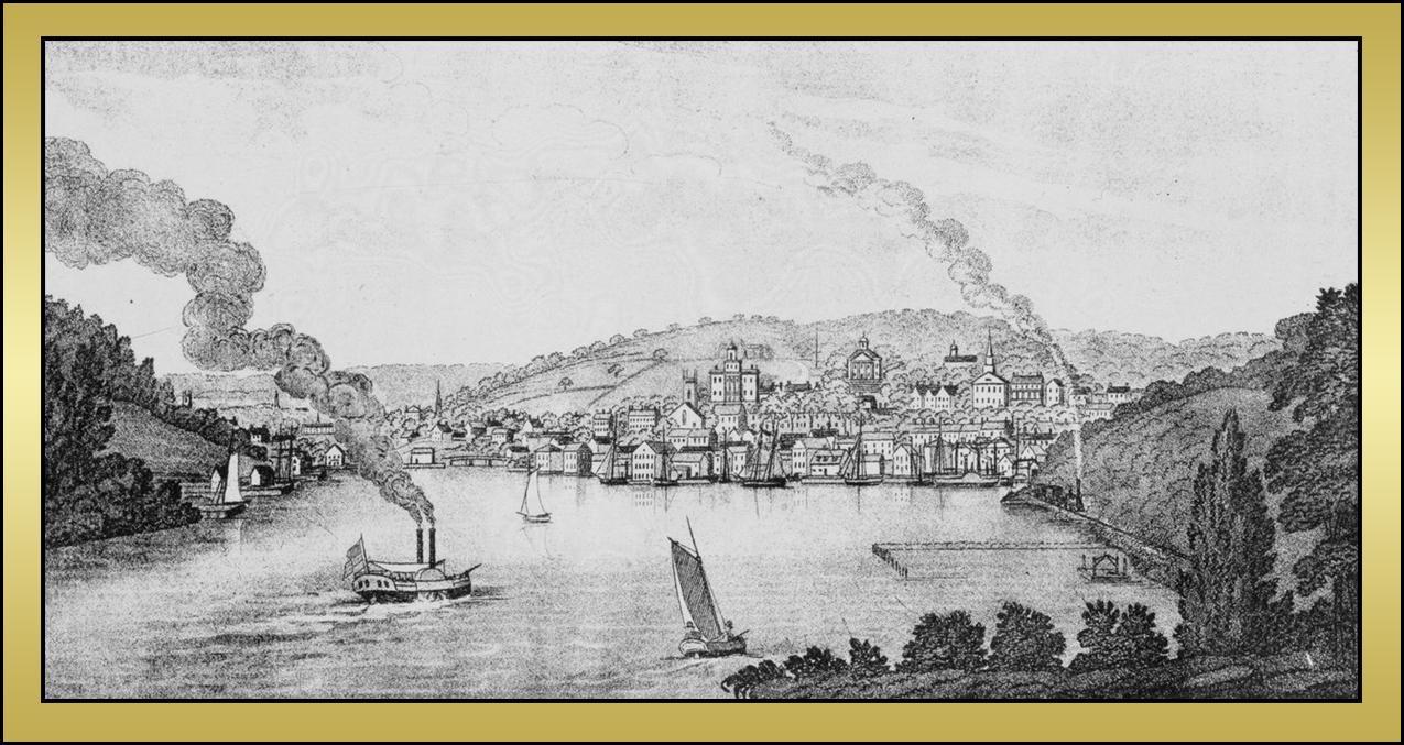 1836 View Of Norwich Bw