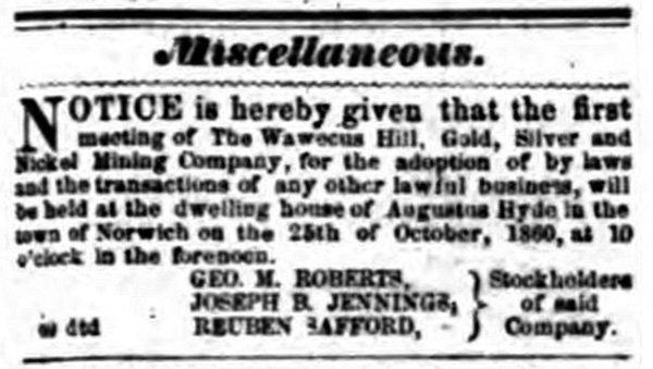 1860 Gold Co Meeting Notice