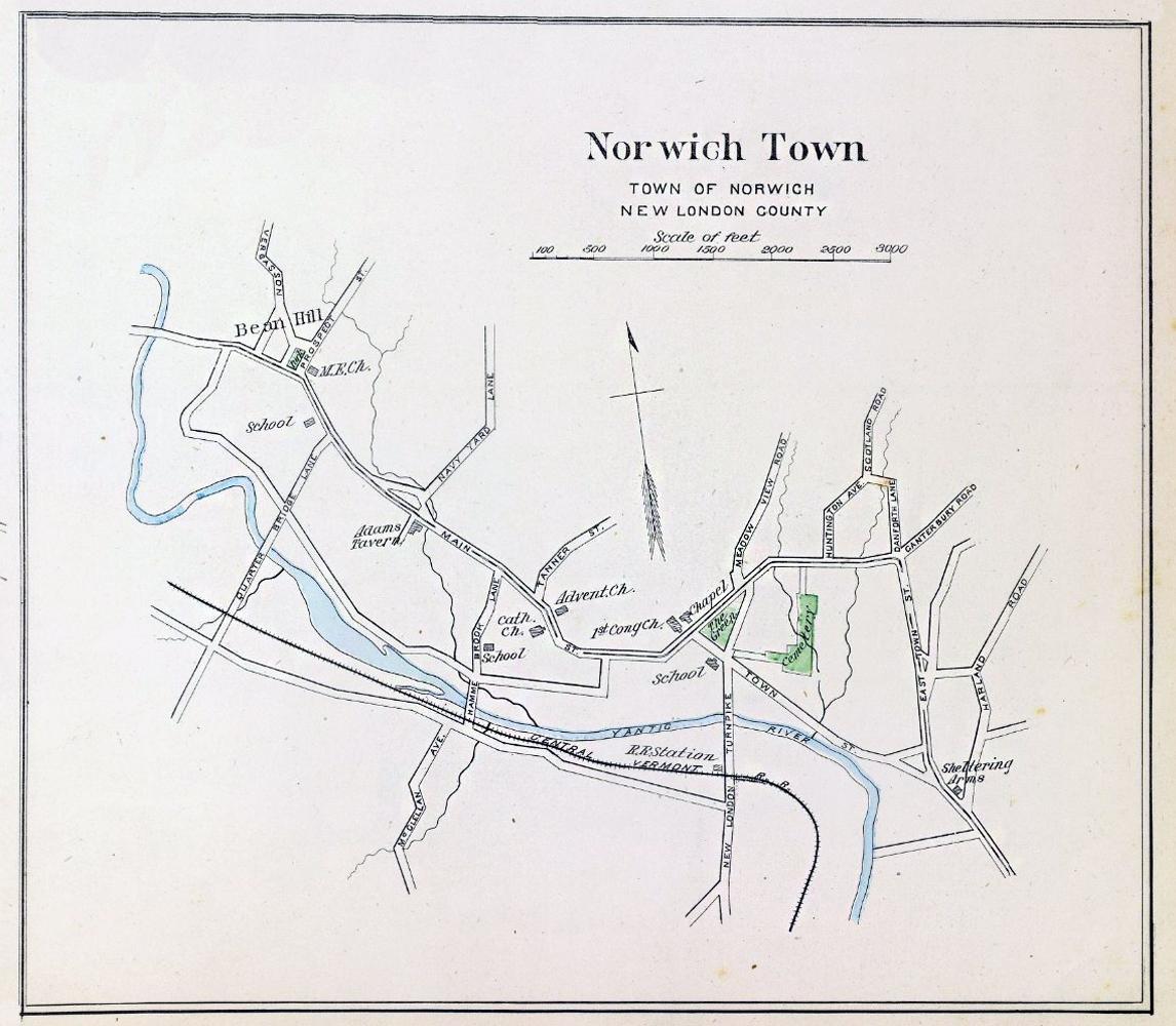 1893 Map Of Bean Hill