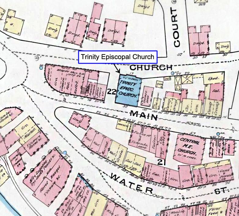 1885 Trinity Church Map