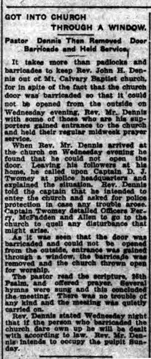 1916 Mt Calvary Baptist Church