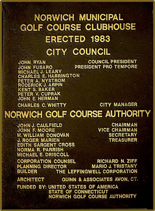 1983 clubhouse plaque